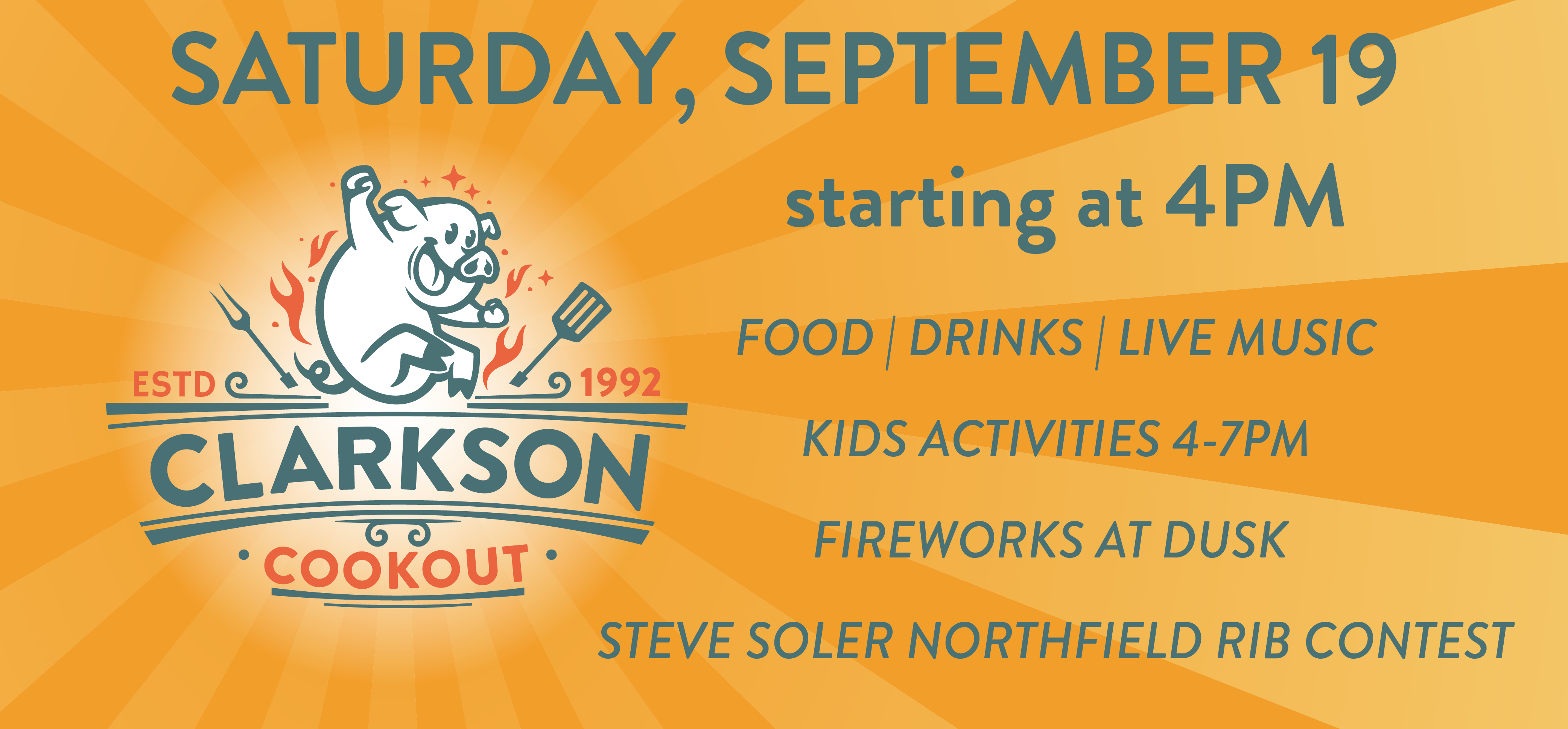 Clarkson Cookout September 19, 2026